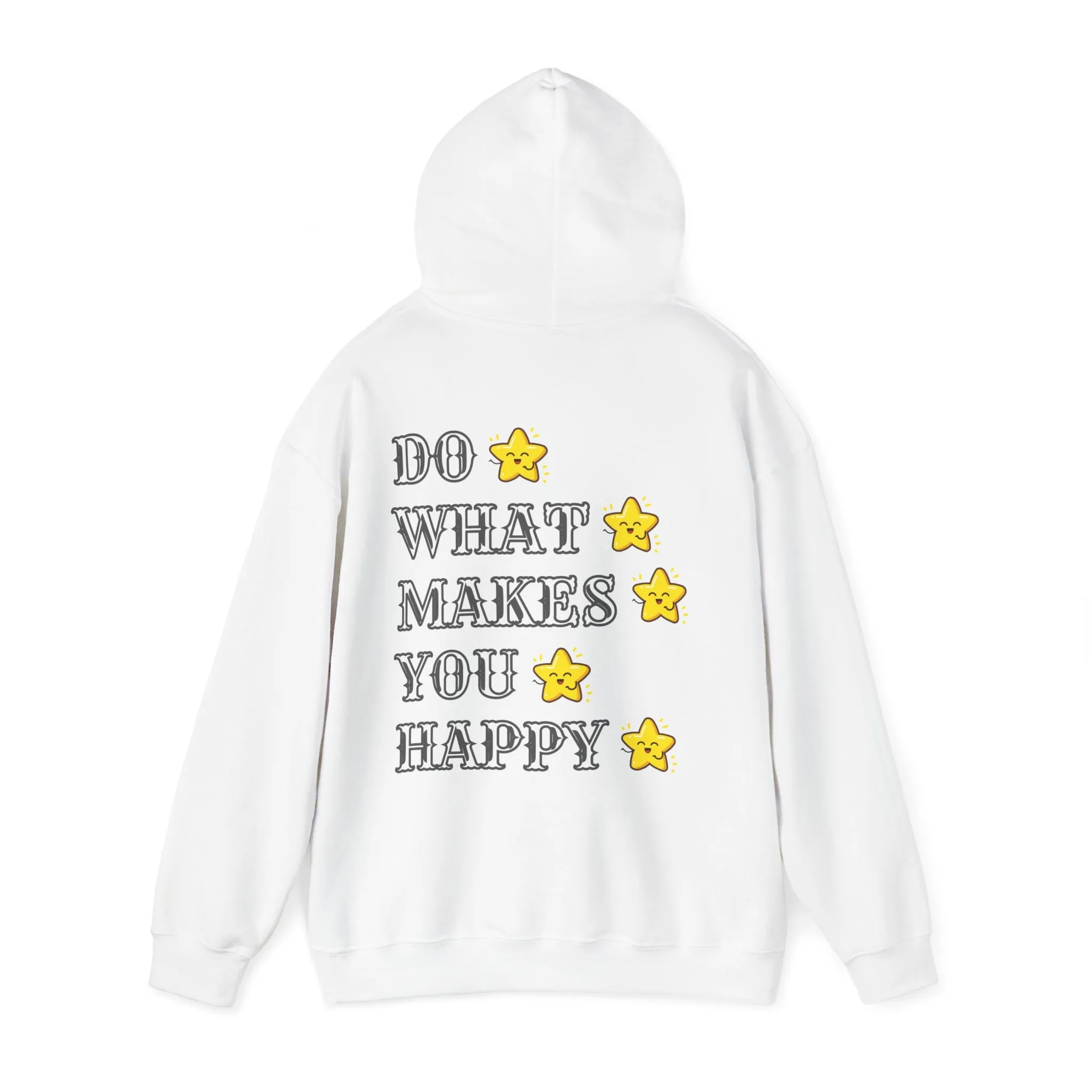 ( UK & EU Region )Hooded sweatshirt "Do what makes you happy.", sweatshirt for her, oversized sweatshirt, cotton, aesthetic, sweatshirt for him, gift, winter, warmth