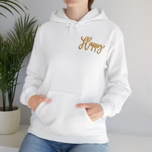 ( UK & EU Region )Hooded sweatshirt "Do what makes you happy.", sweatshirt for her, oversized sweatshirt, cotton, aesthetic, sweatshirt for him, gift, winter, warmth