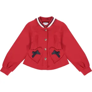 A DEE - Heart Pocket Jacket  - Red