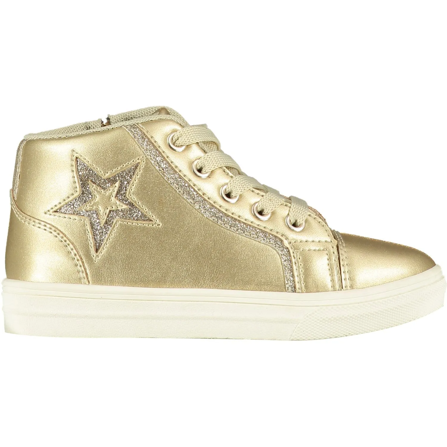 A DEE - Star High Top Lace Trainer - Gold