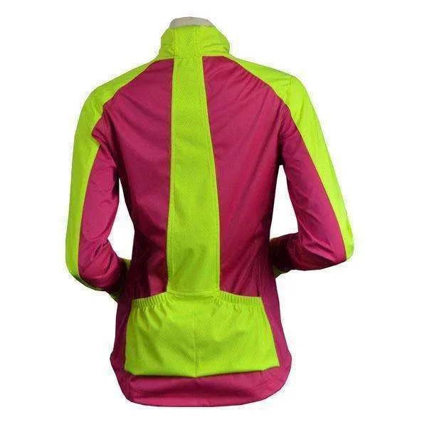 Albany Reflective Women's Softshell Jacket in Beetroot/Flo Lime