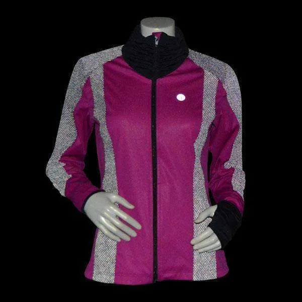 Albany Reflective Women's Softshell Jacket in Mulberry/Black