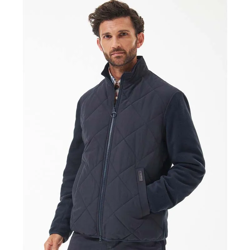 Barbour Hybrid Mens Fleece Jacket - Navy