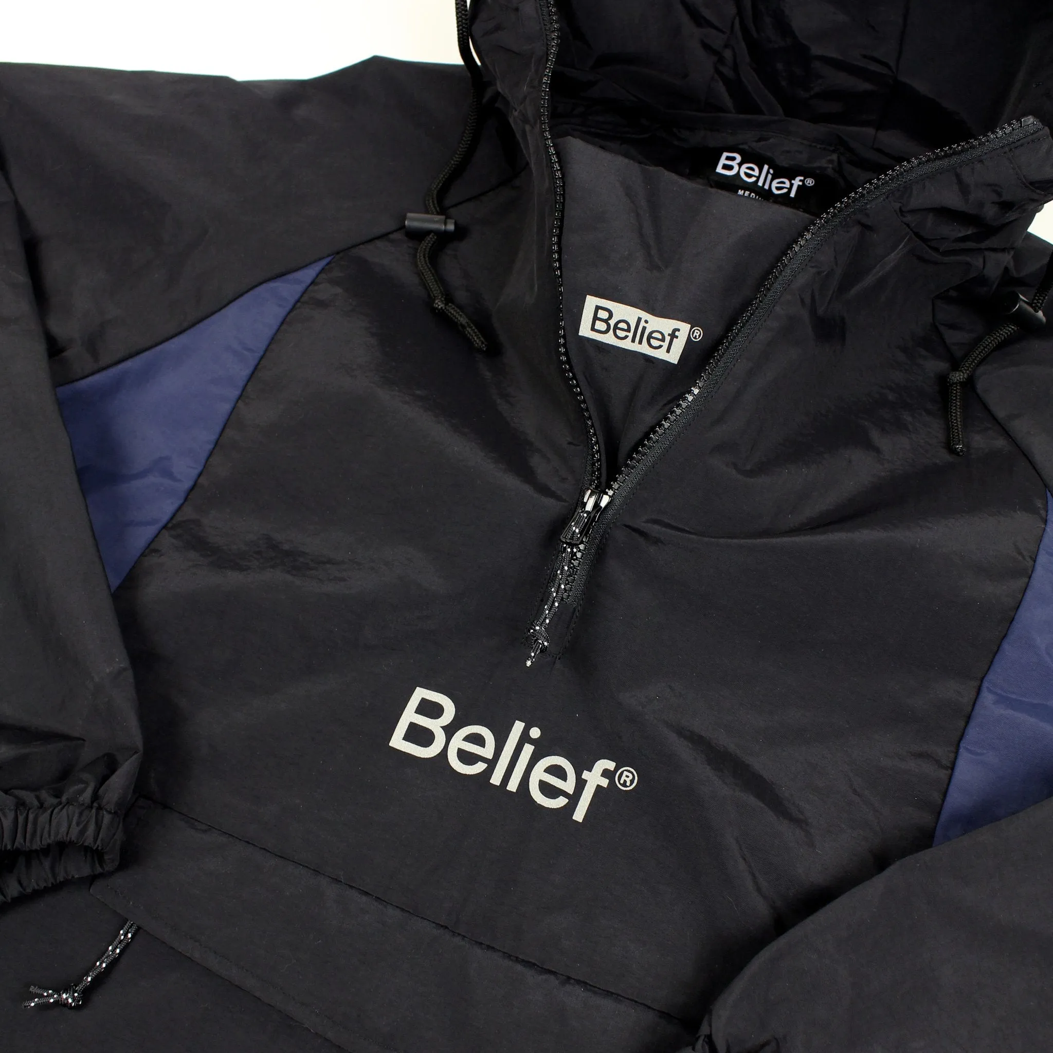 Belief NYC Sport Logo Anorak - Black