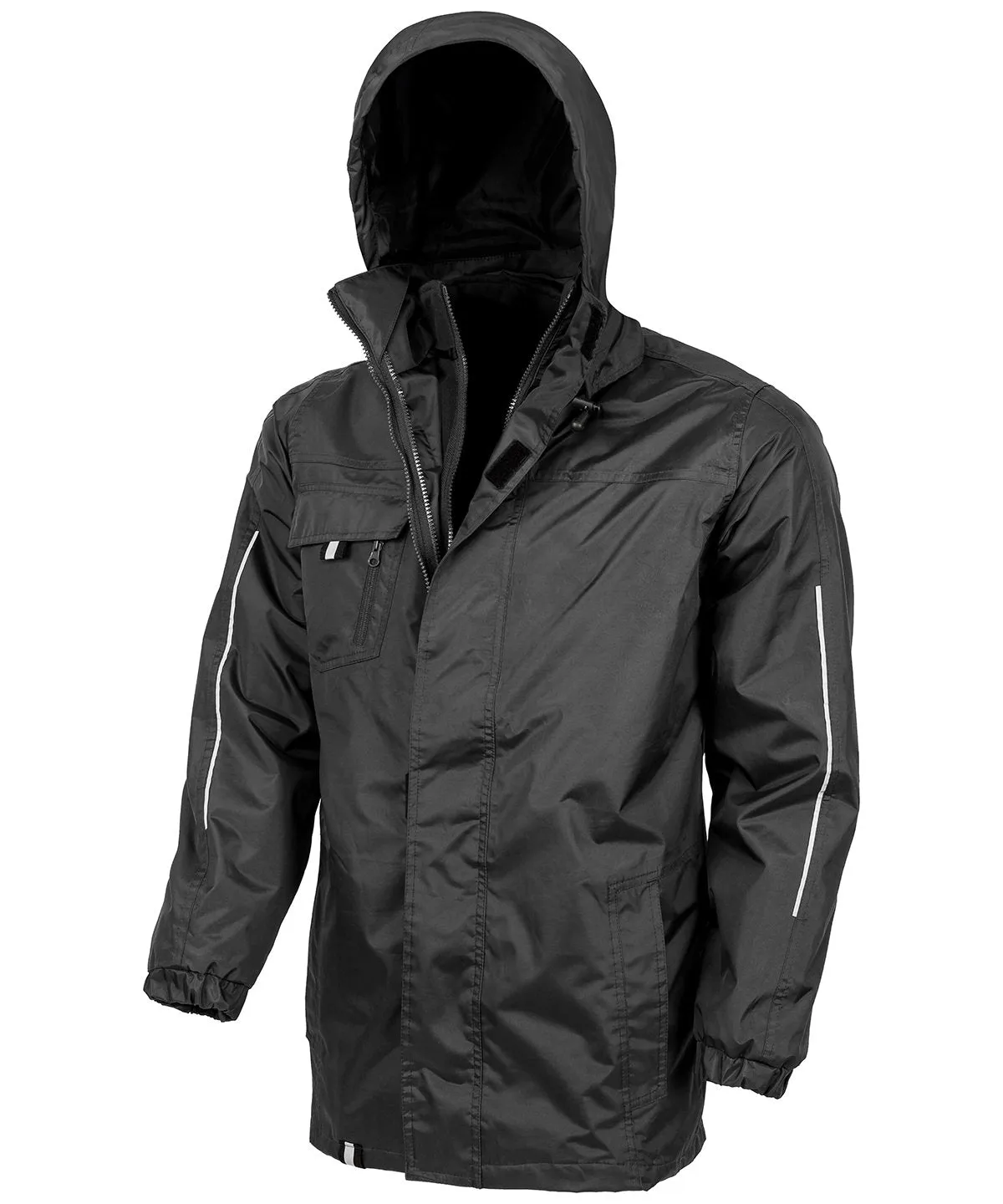 Black - 3-in1 CORE transit jacket with printable softshell inner