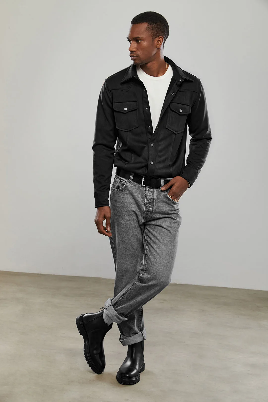 Black Western Overshirt