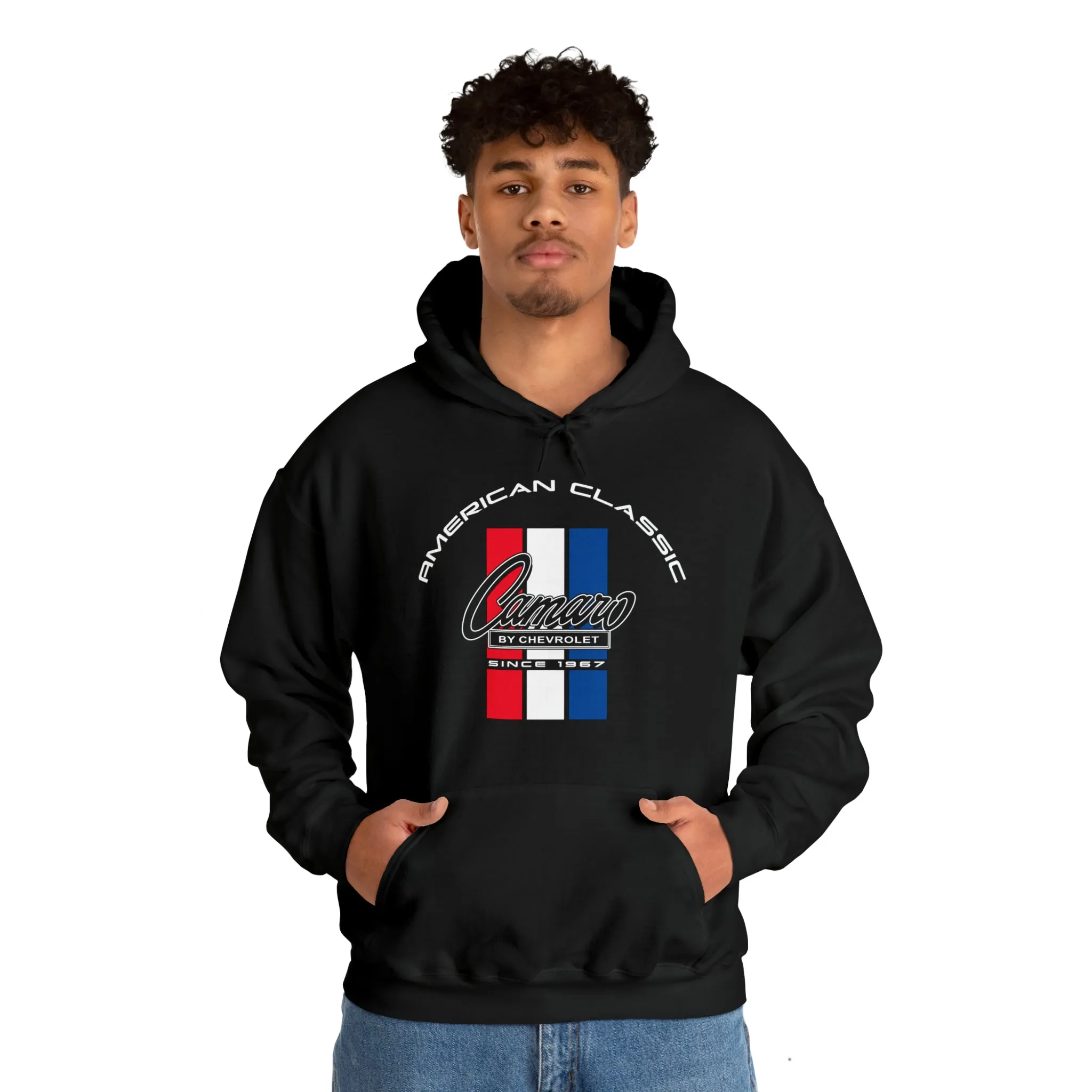 Camaro 6th Gen 3 Stripe Heavy Blend Hooded Sweatshirt