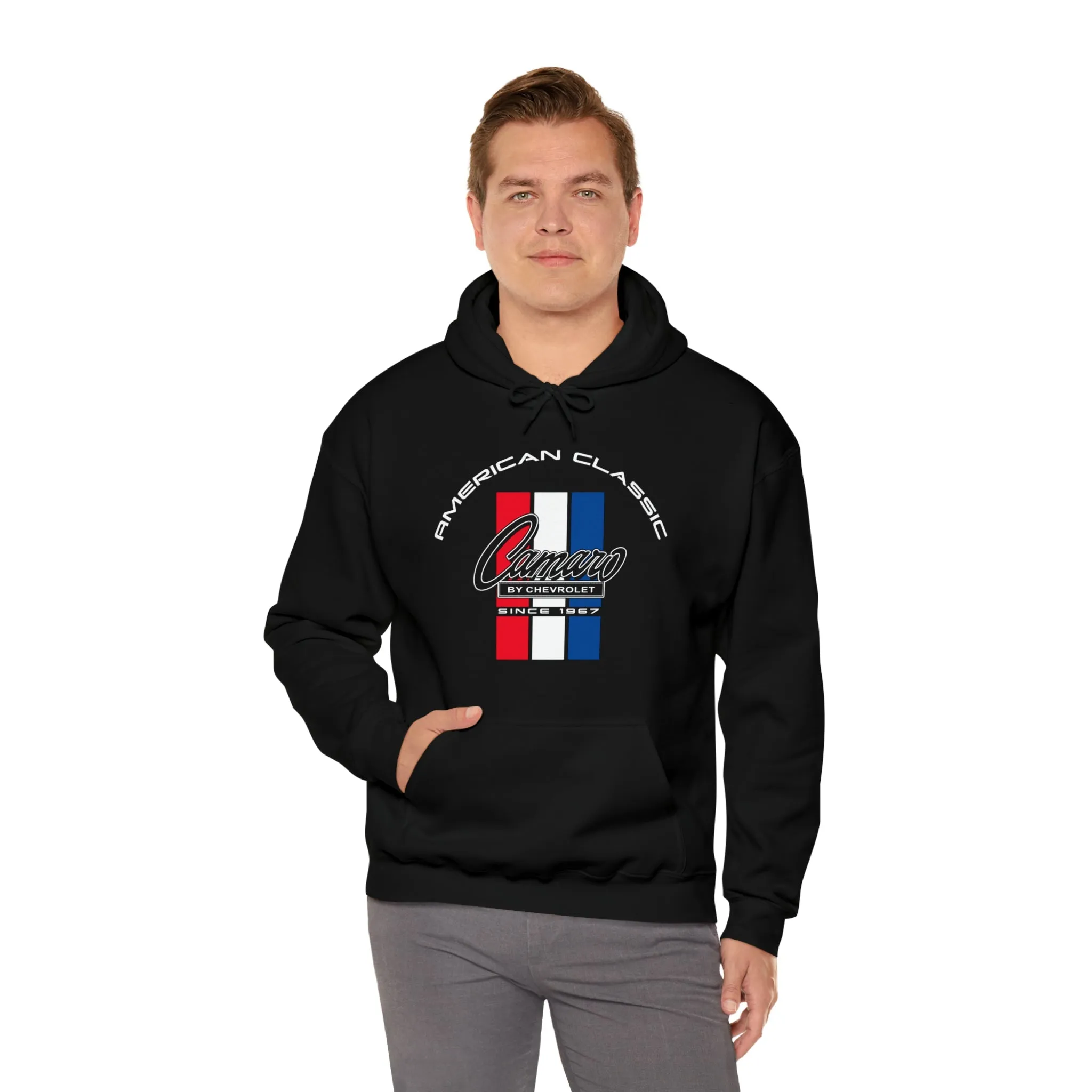 Camaro 6th Gen 3 Stripe Heavy Blend Hooded Sweatshirt