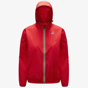 Claude - Unisex Packable Full Zip Waterproof  Rain Jacket in Red