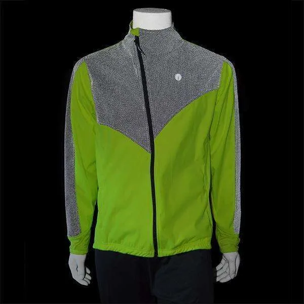 Denver Men's Reflective Softshell Jacket in Flo Lime/Graphite