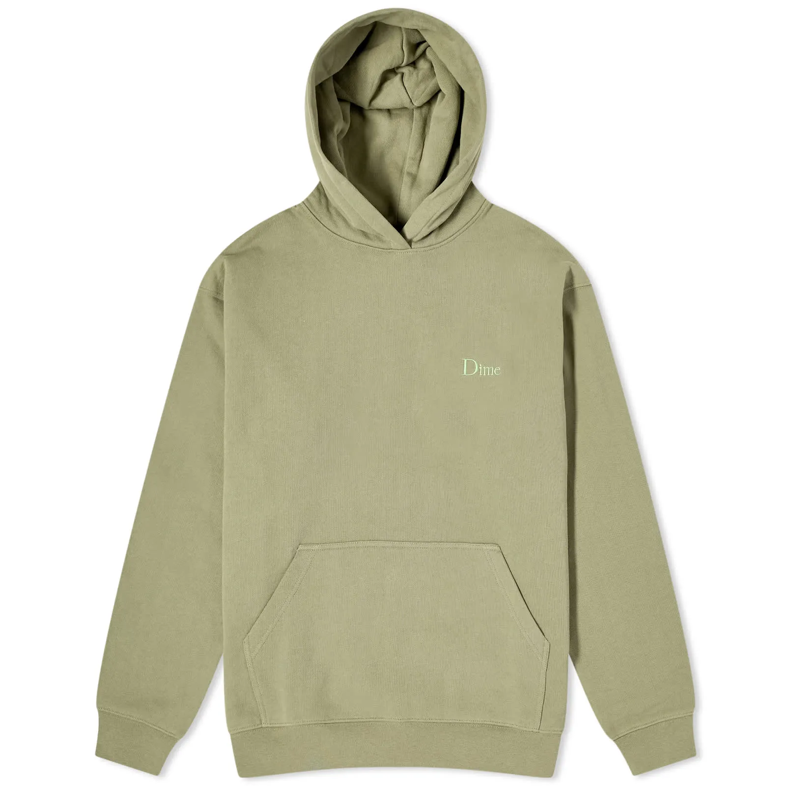 Dime Classic Small Logo Hoodie, Army Green