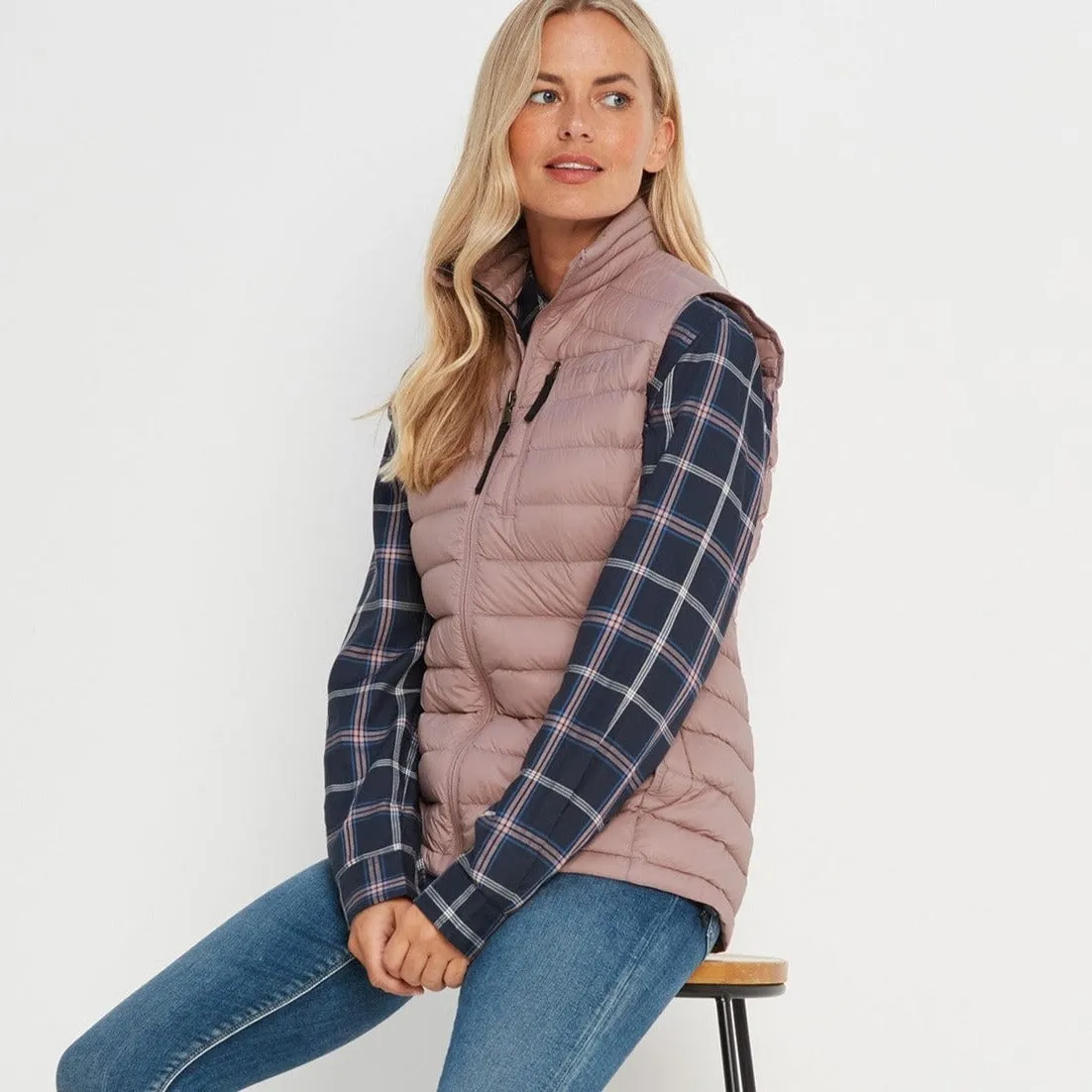 Drax Womens Down Gilet - Faded Pink