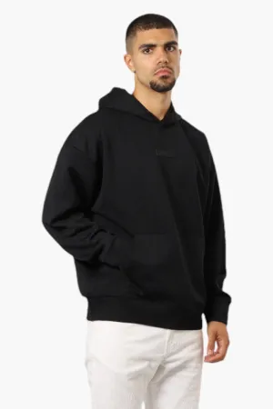 Essentials By Drill Clothing Hexagon Jacquard Drop Shoulder Hoodie - Black