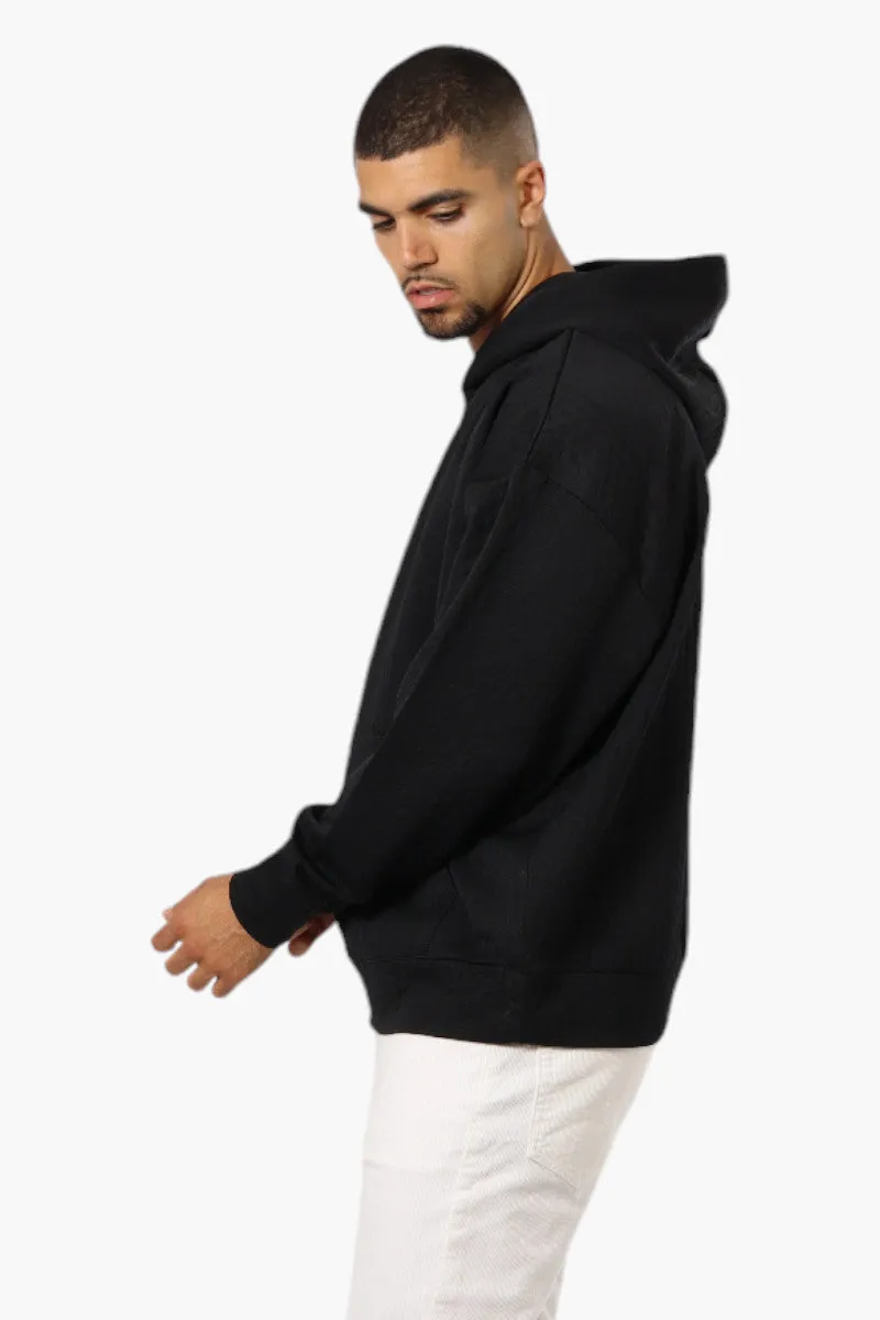 Essentials By Drill Clothing Hexagon Jacquard Drop Shoulder Hoodie - Black