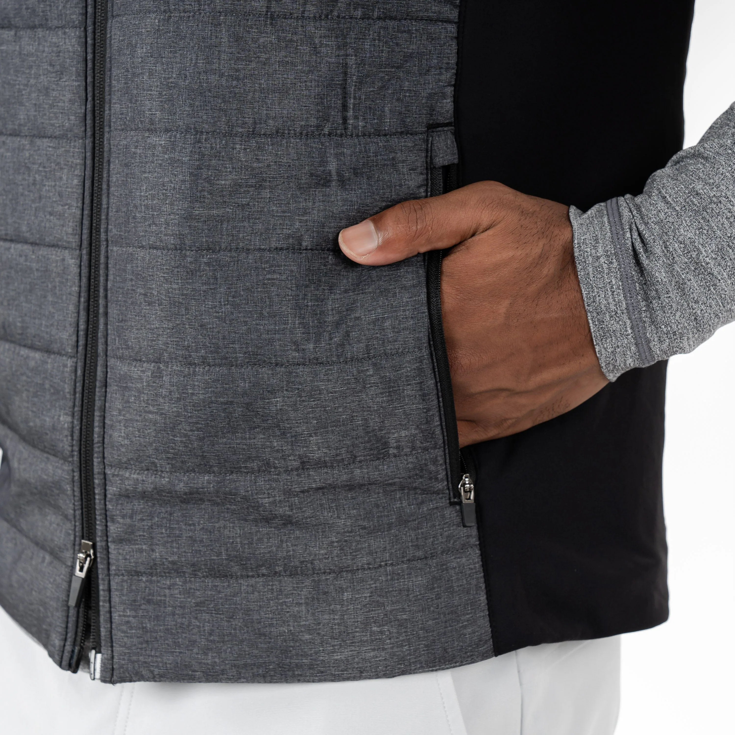 Fulton Performance Vest | Heather - Black/White