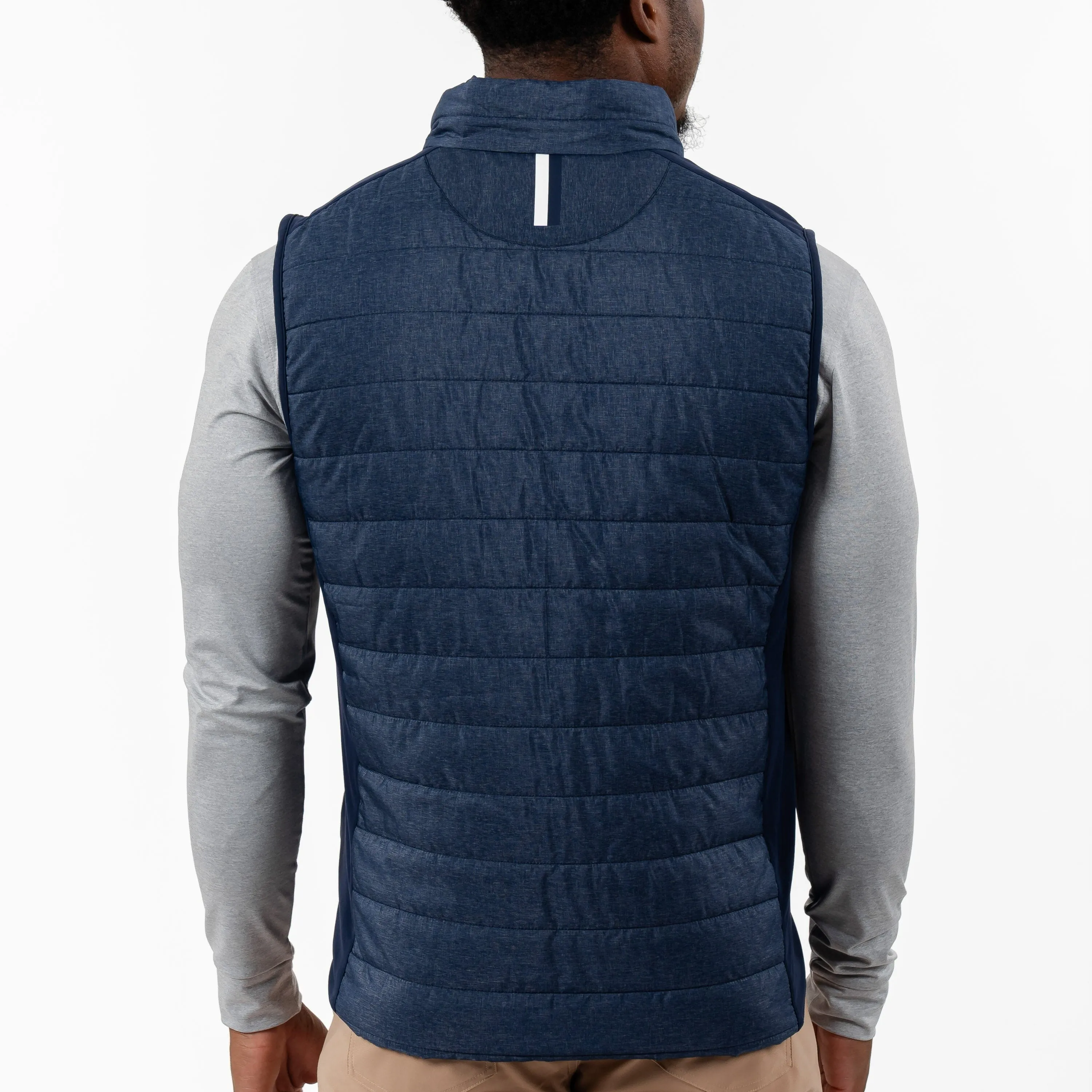 Fulton Performance Vest | Heather - Fleet Navy/White