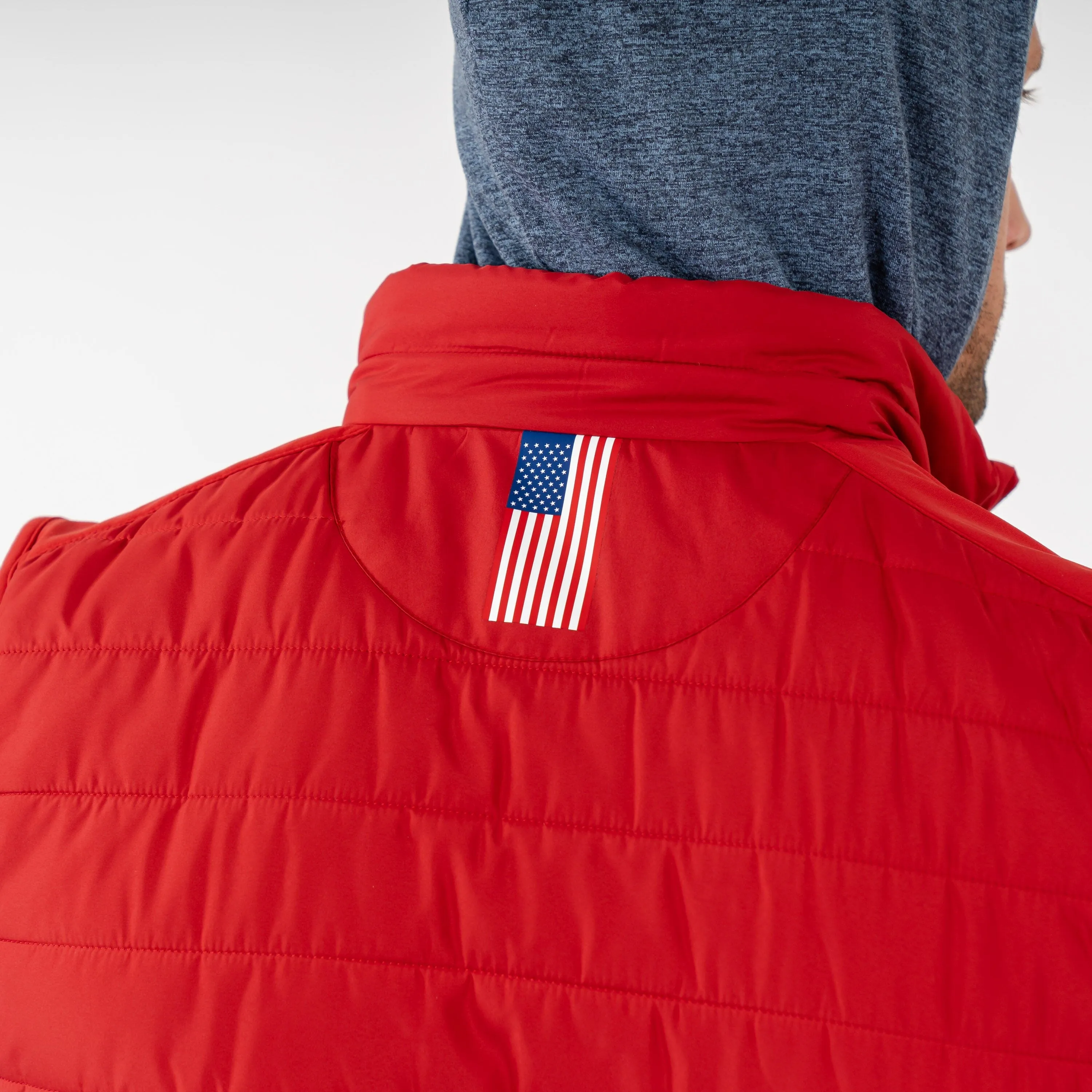 Fulton Performance Vest | Solid - Cardinal Red/Admiral Navy - USA