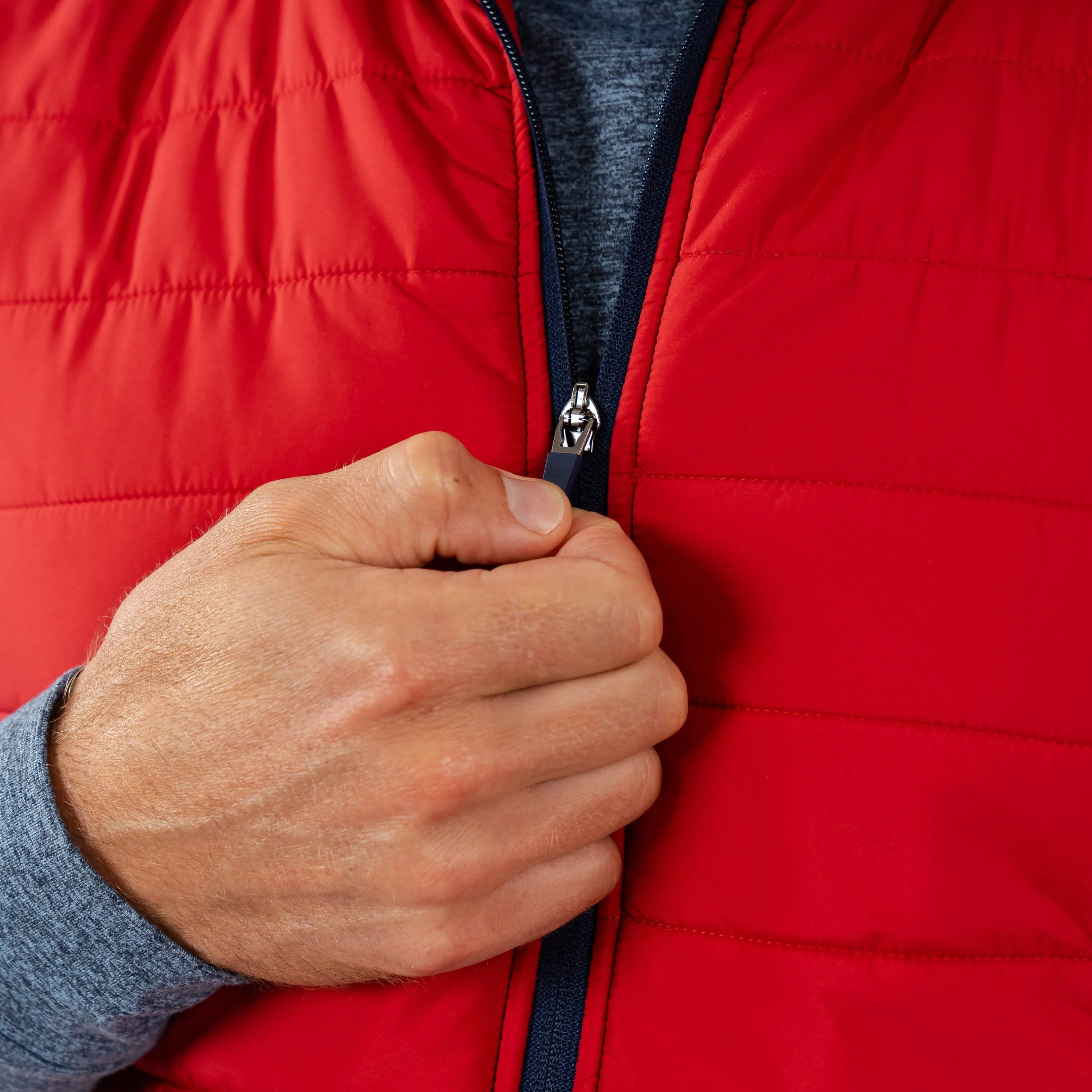 Fulton Performance Vest | Solid - Cardinal Red/Admiral Navy - USA