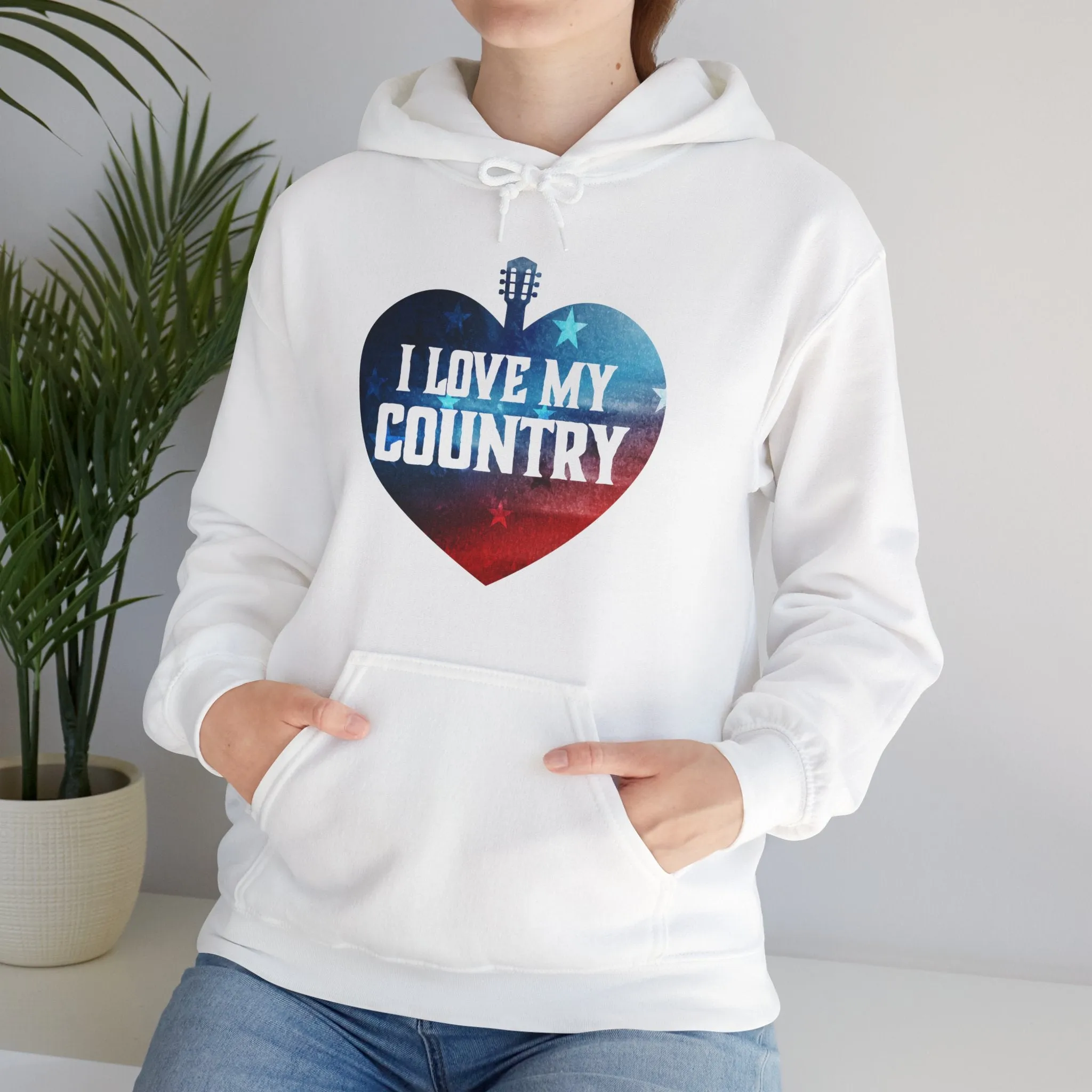 I Love My Country Hooded Sweatshirt