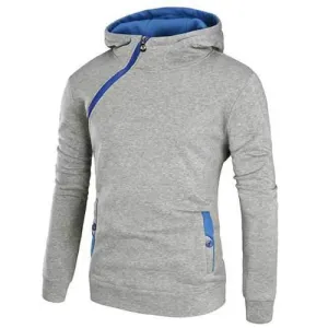 Men's Casual Solid Color Sport Zipper Thick Hoodies