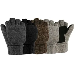 Men's Ragg Wool Pop Top Mittens, Assorted