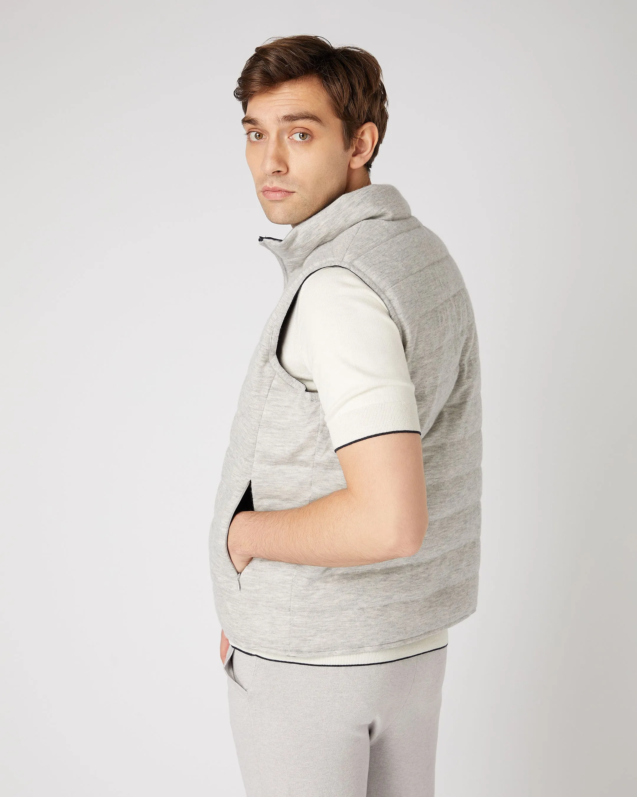 Men's Strand Down Gilet Fumo Grey