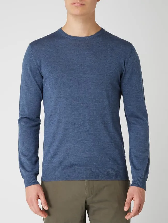 Merino wool sweater model "Margrate" Matinique, light blue