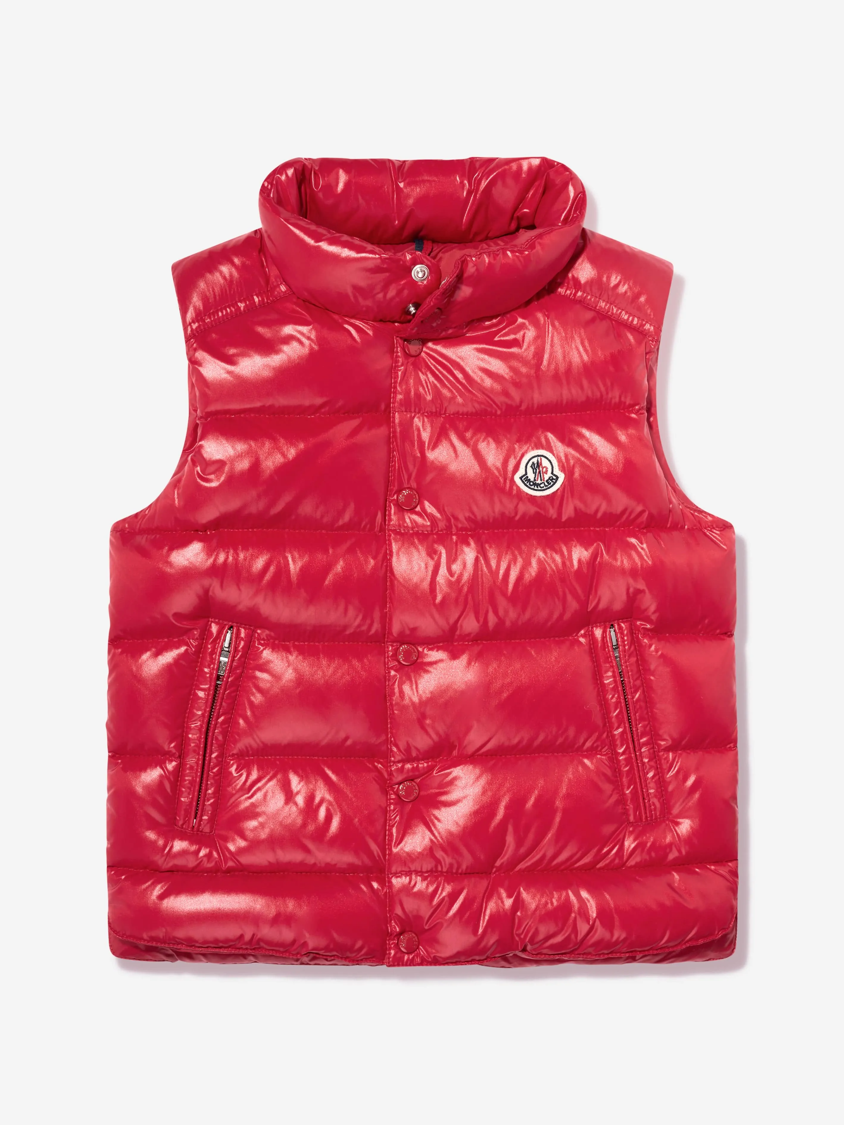 Moncler Enfant Boys Down Padded Tib Gilet in Red