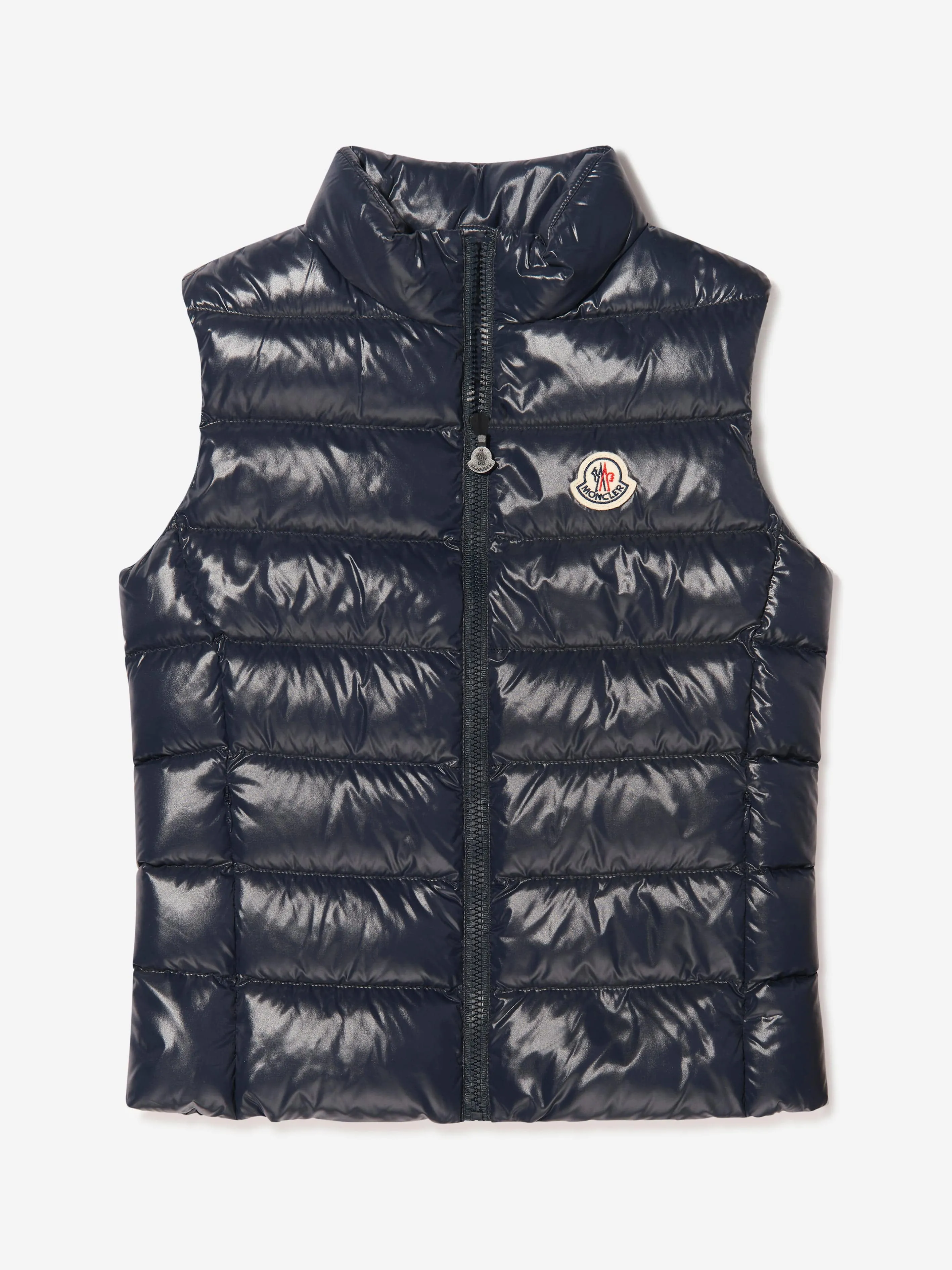 Moncler Enfant Girls Down Padded Ghany Gilet in Navy