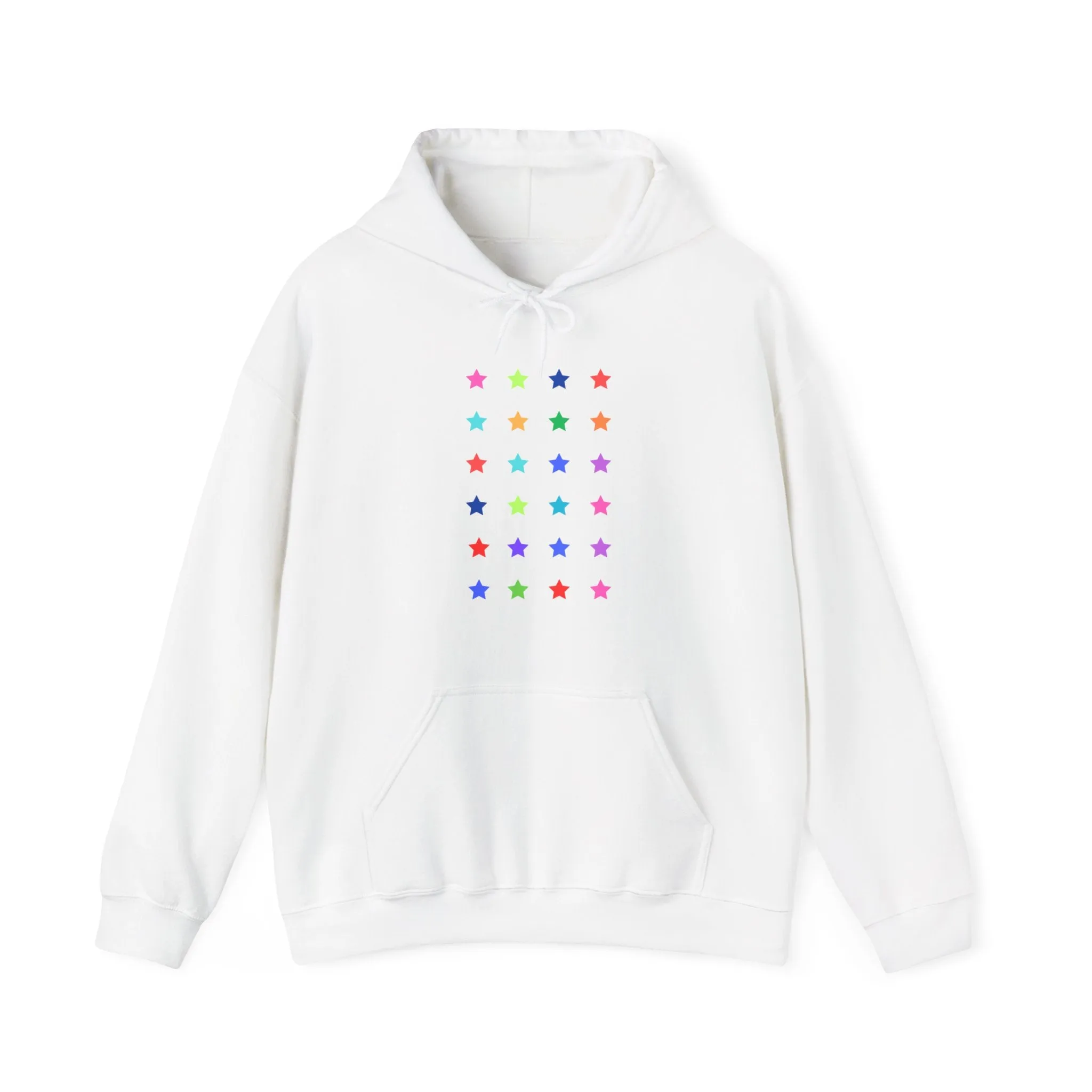 Multicoloured Stars Hooded Sweatshirt