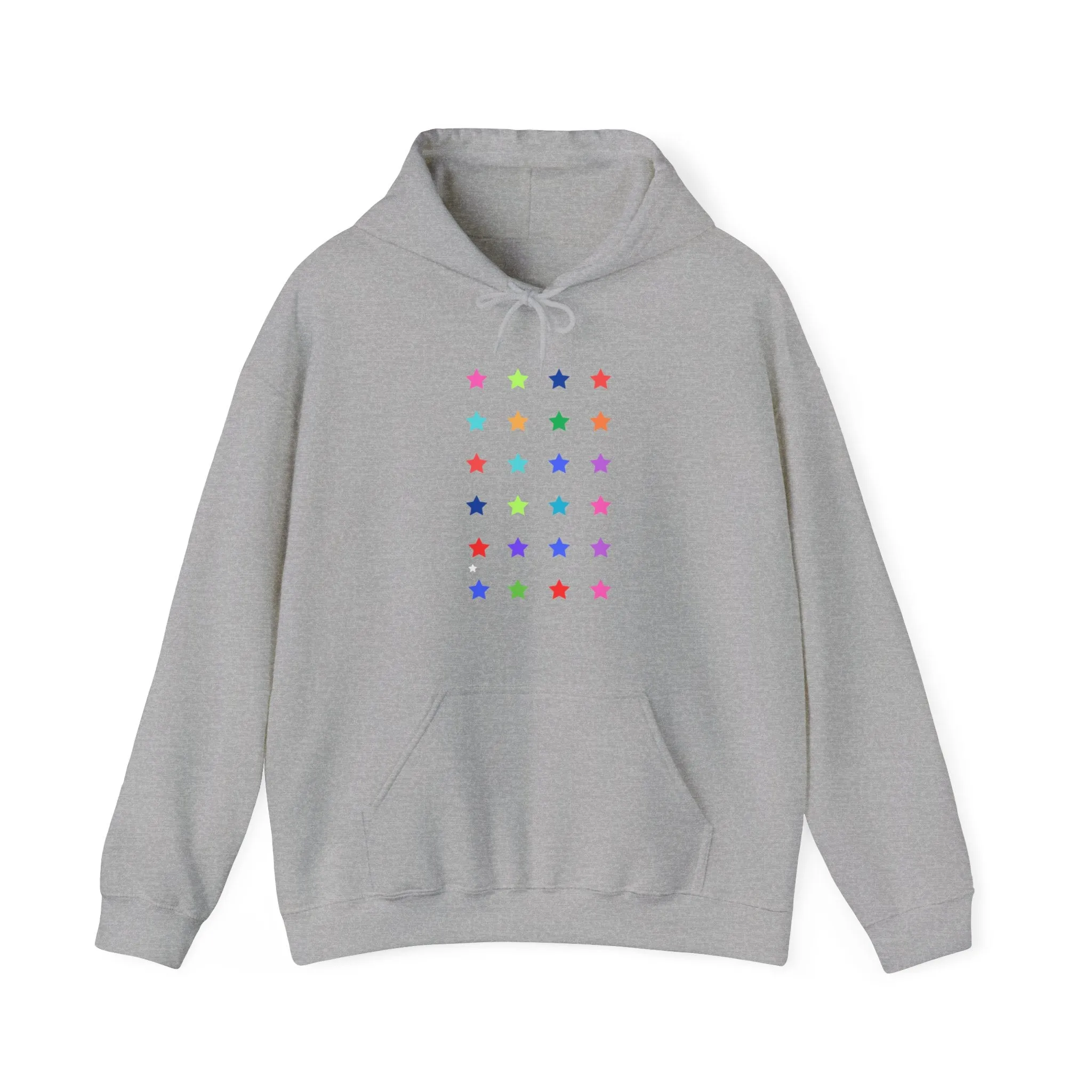 Multicoloured Stars Hooded Sweatshirt