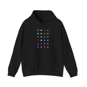 Multicoloured Stars Hooded Sweatshirt