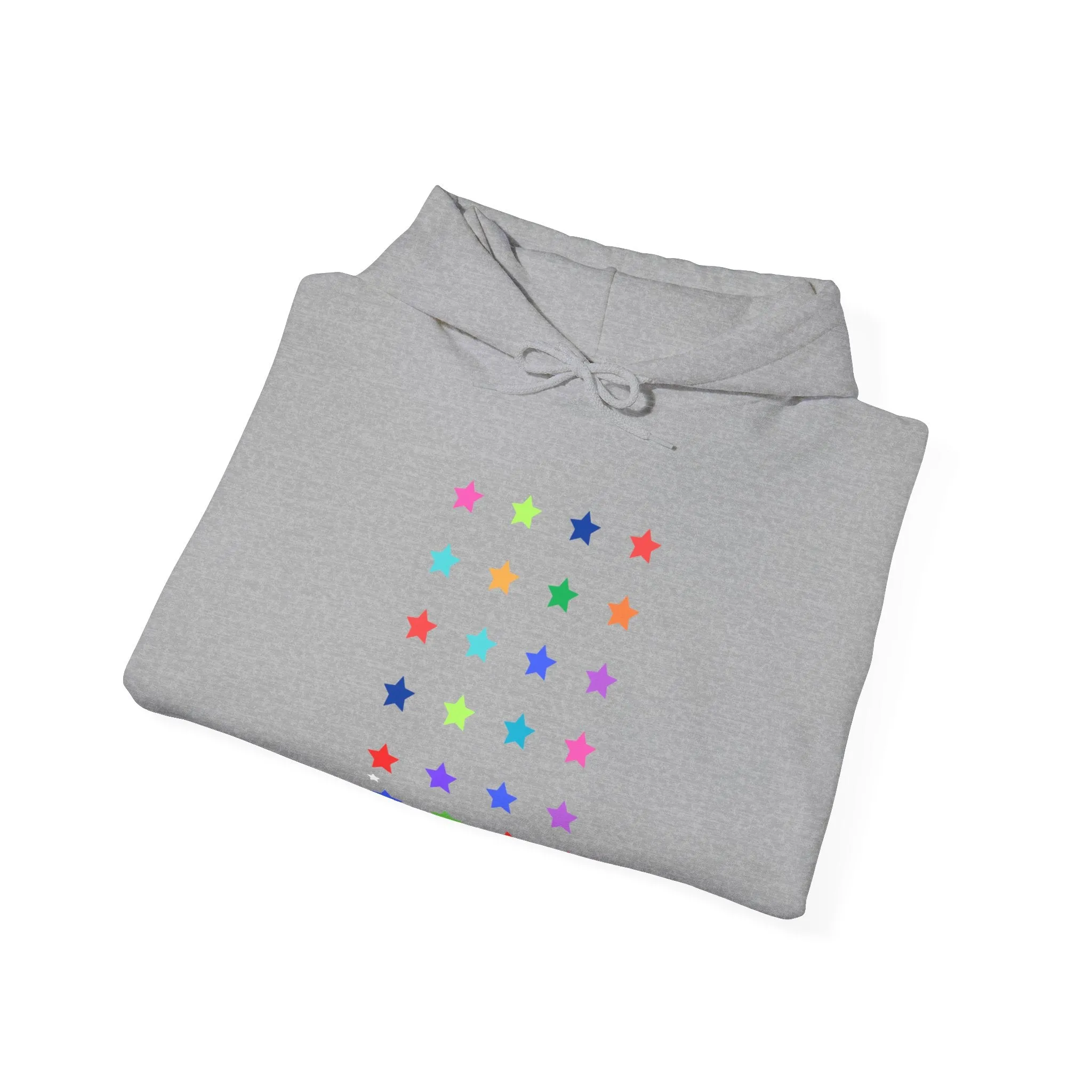 Multicoloured Stars Hooded Sweatshirt