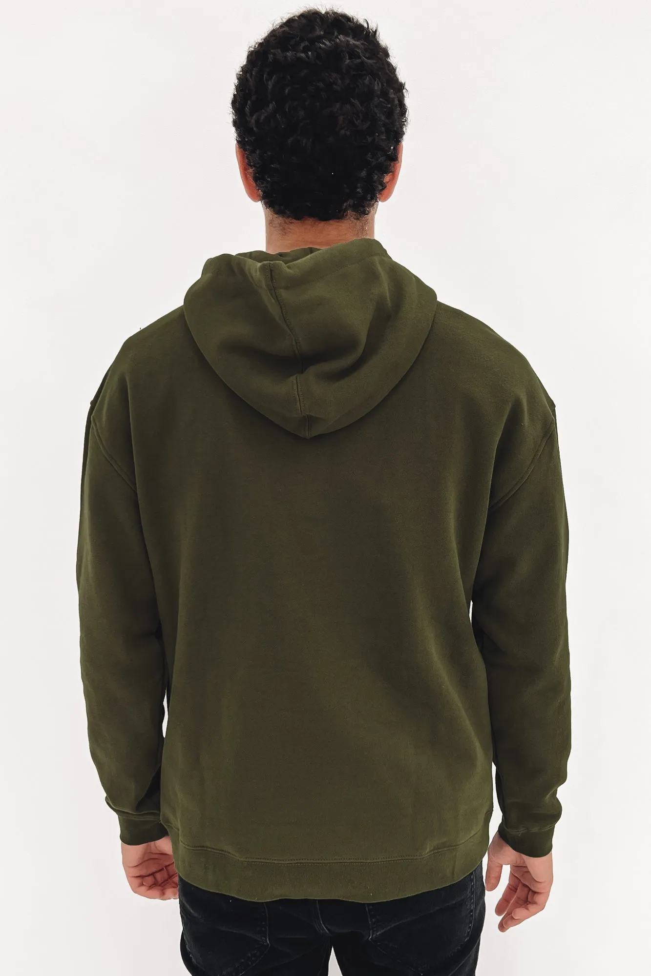 One And Only Solid Pullover Hoodie Olive