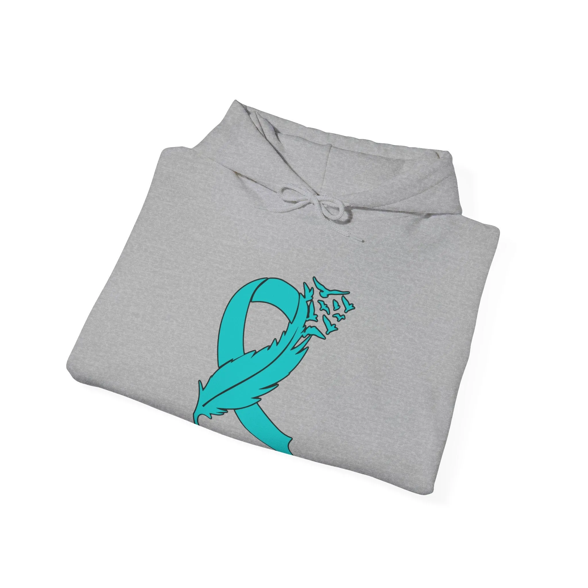 Ovarian Cancer Ribbon Unisex Heavy Blend™ Hooded Sweatshirt