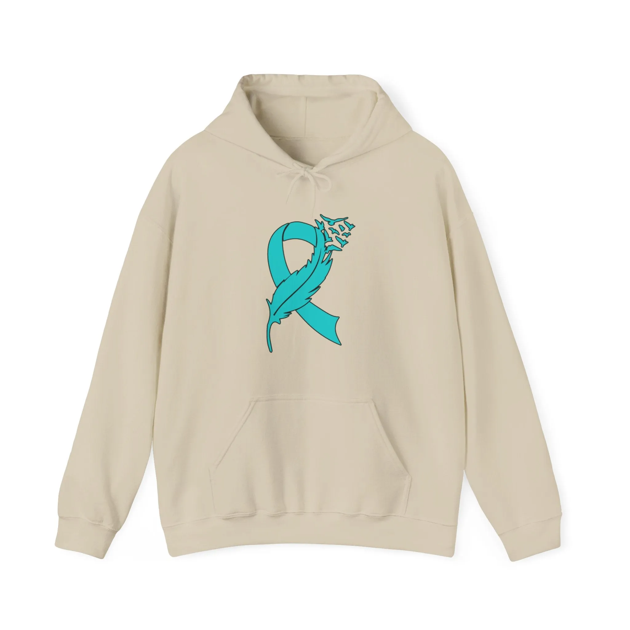 Ovarian Cancer Ribbon Unisex Heavy Blend™ Hooded Sweatshirt