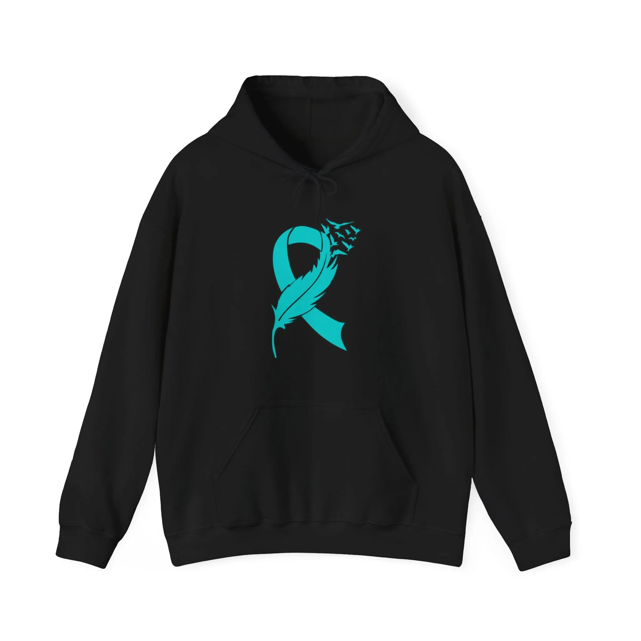 Ovarian Cancer Ribbon Unisex Heavy Blend™ Hooded Sweatshirt