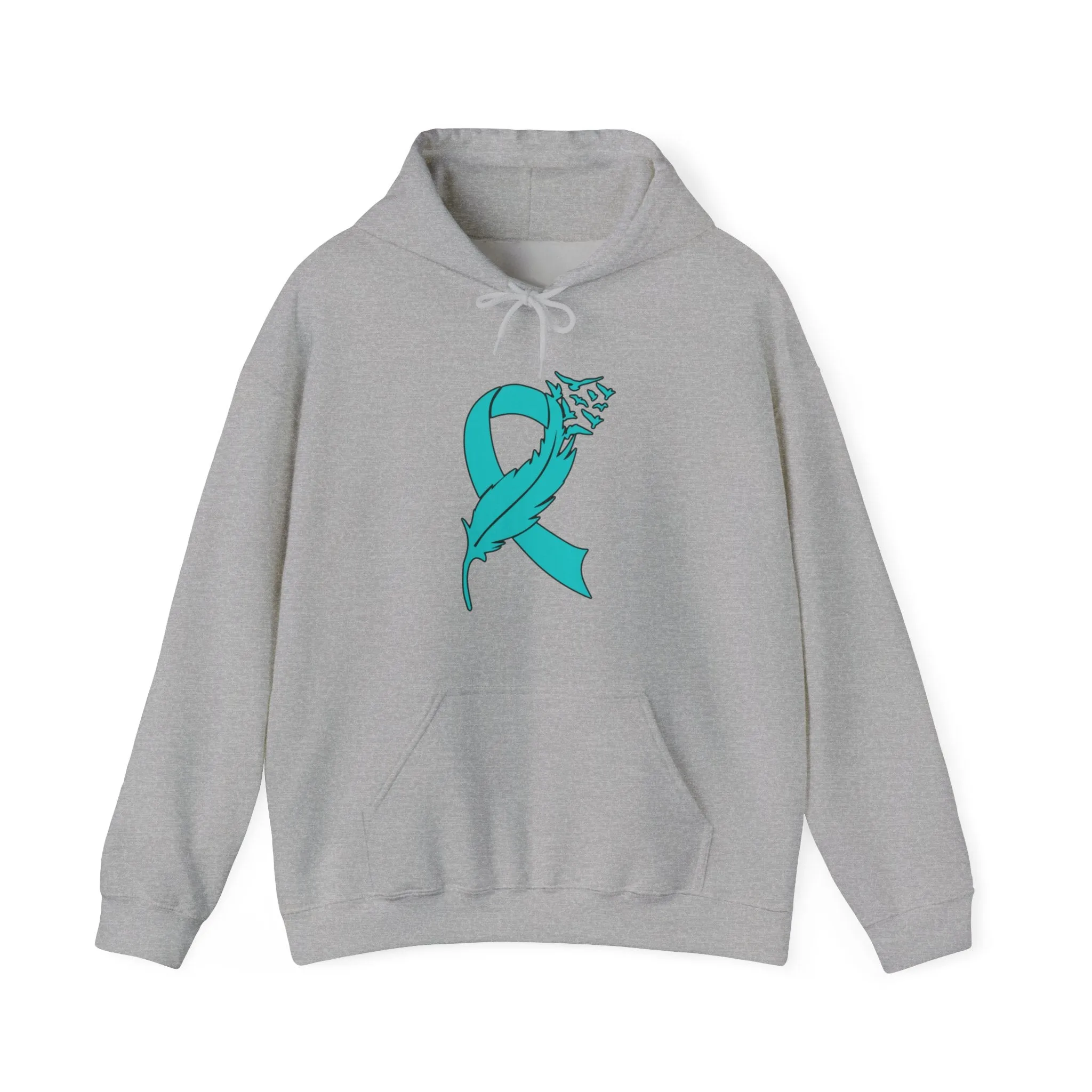 Ovarian Cancer Ribbon Unisex Heavy Blend™ Hooded Sweatshirt