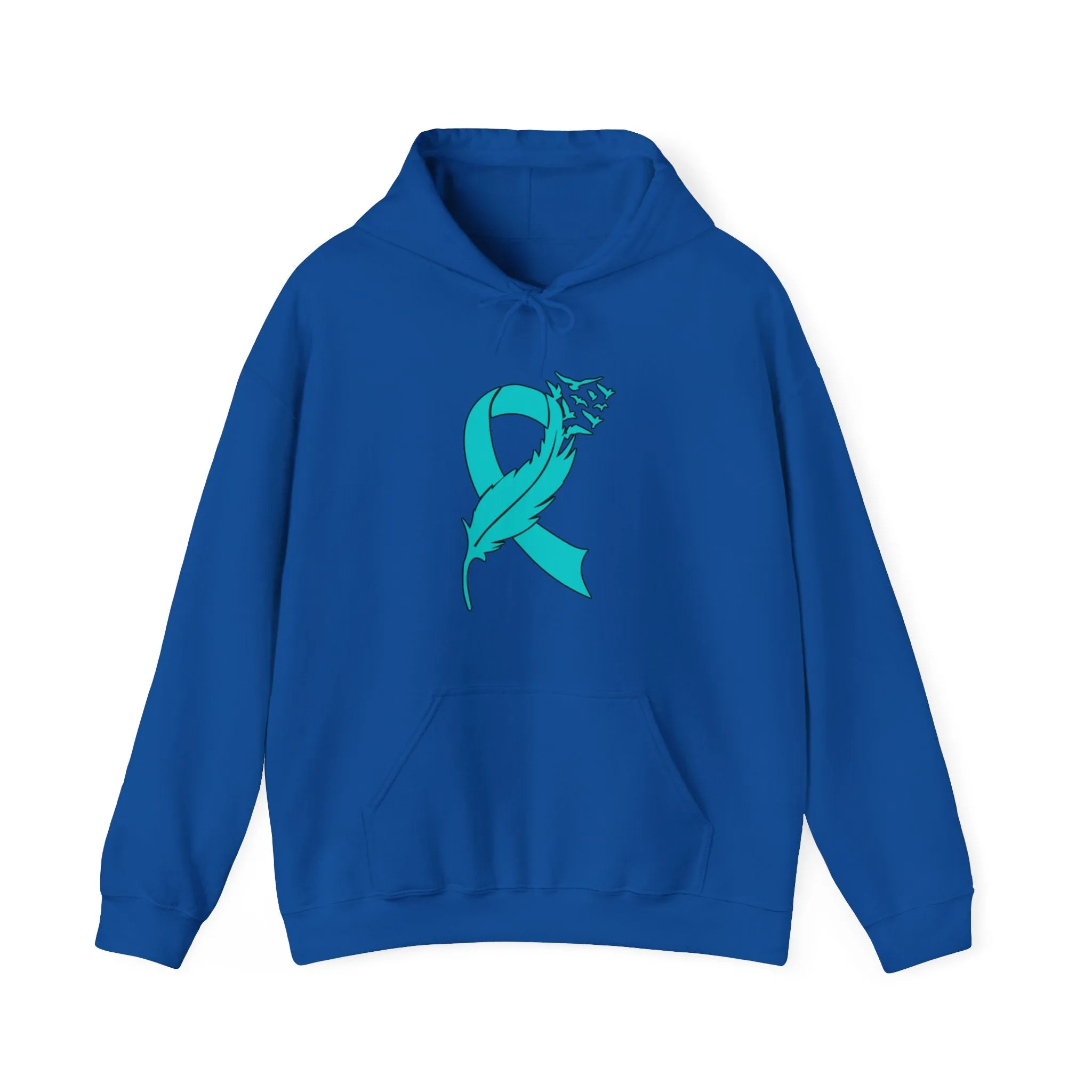 Ovarian Cancer Ribbon Unisex Heavy Blend™ Hooded Sweatshirt