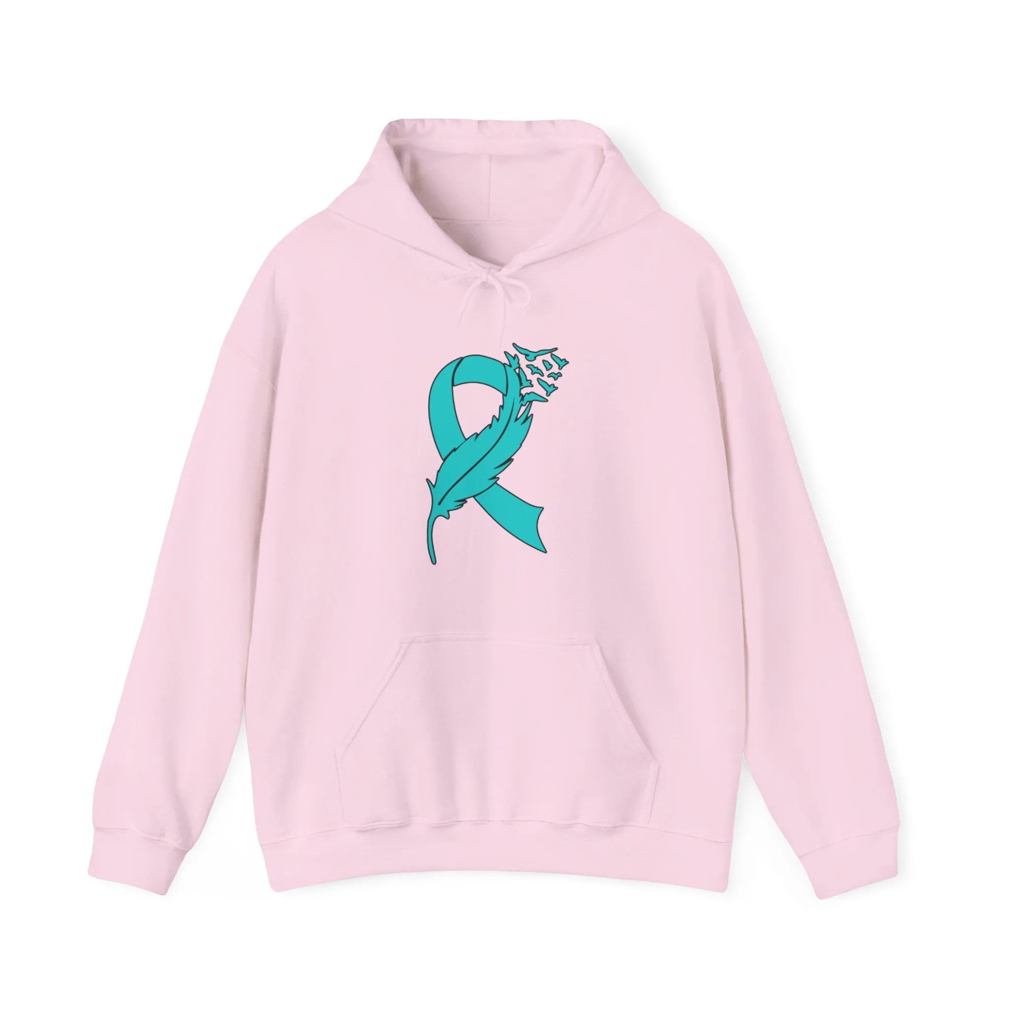 Ovarian Cancer Ribbon Unisex Heavy Blend™ Hooded Sweatshirt