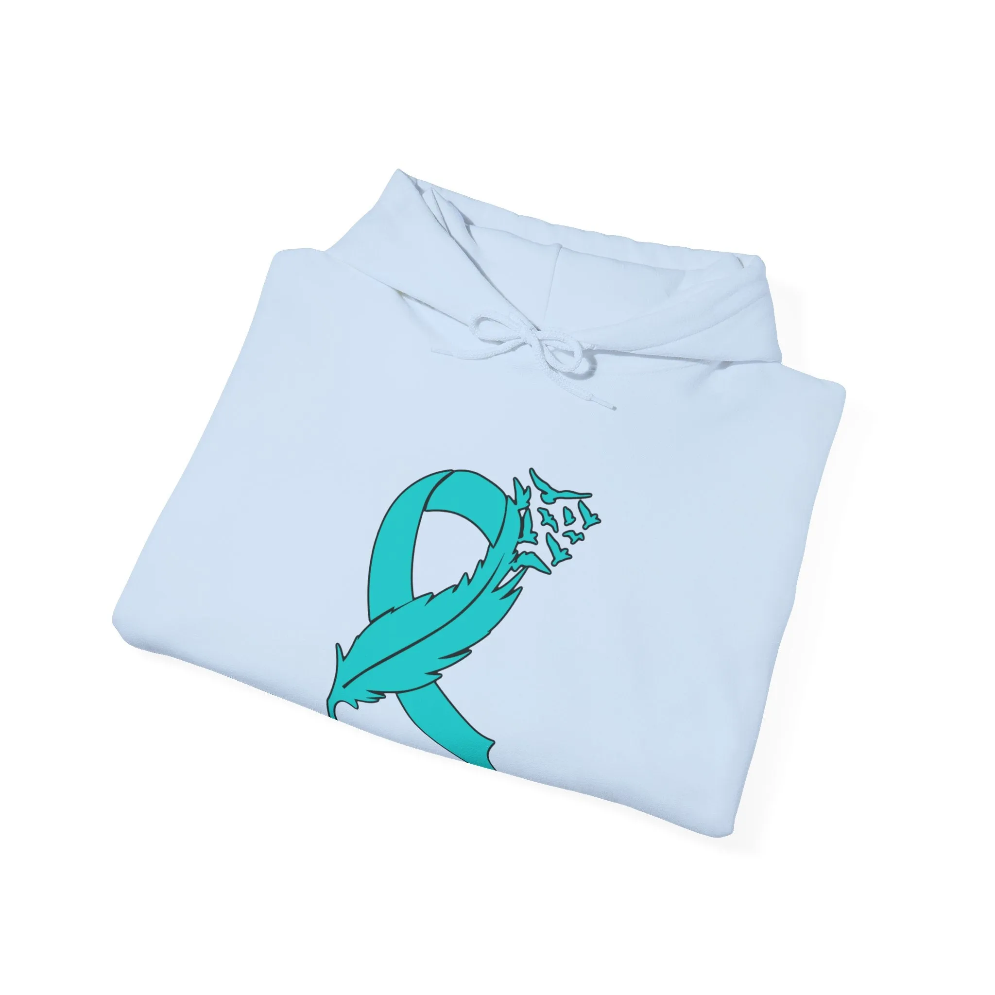 Ovarian Cancer Ribbon Unisex Heavy Blend™ Hooded Sweatshirt