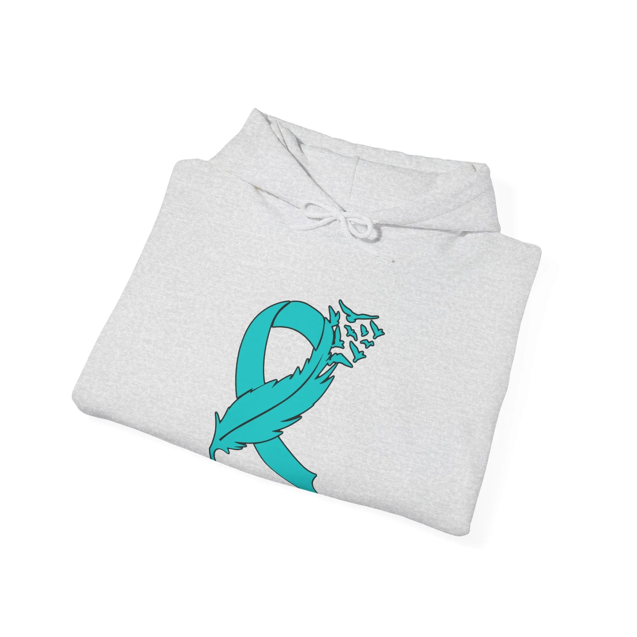 Ovarian Cancer Ribbon Unisex Heavy Blend™ Hooded Sweatshirt