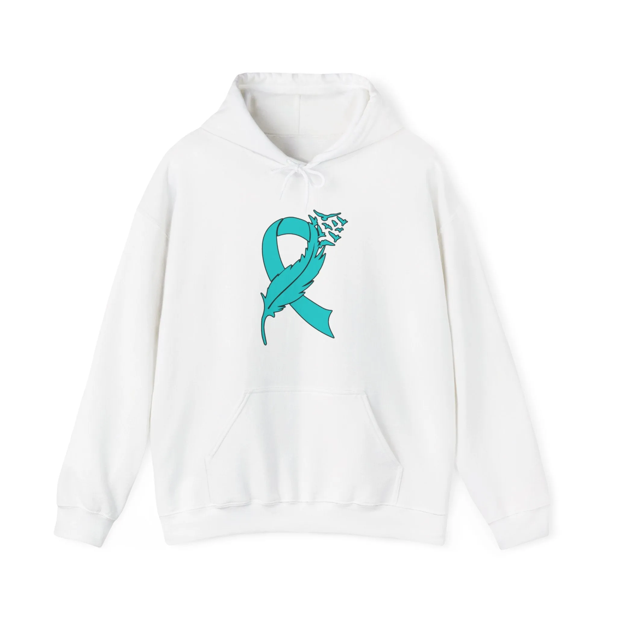 Ovarian Cancer Ribbon Unisex Heavy Blend™ Hooded Sweatshirt