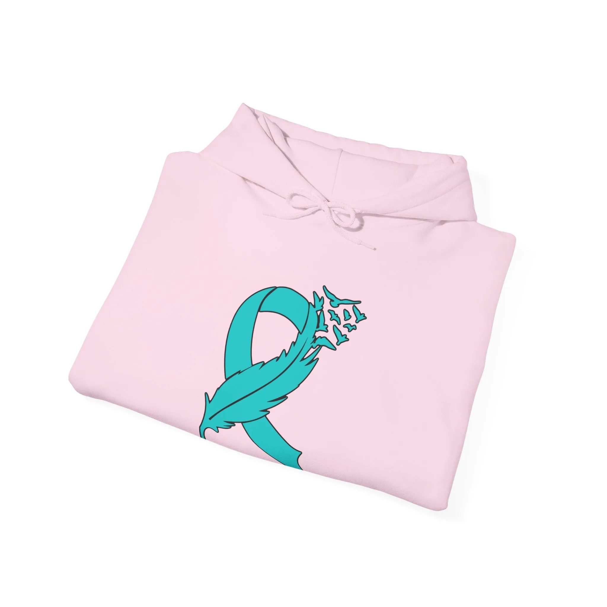 Ovarian Cancer Ribbon Unisex Heavy Blend™ Hooded Sweatshirt