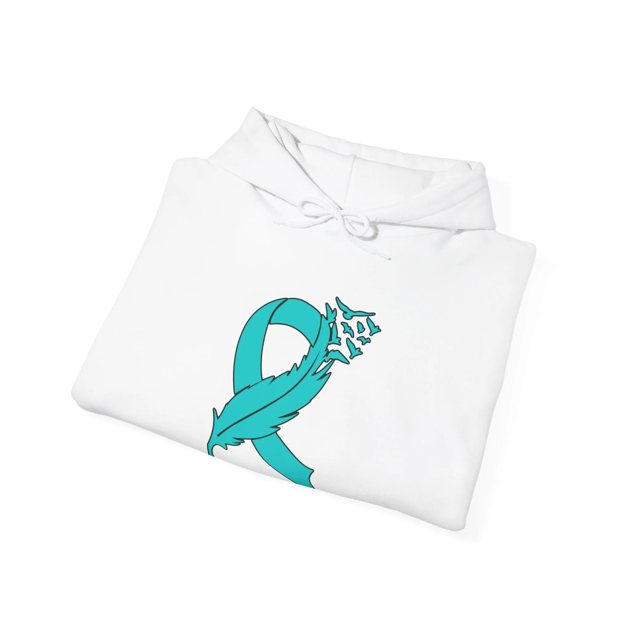 Ovarian Cancer Ribbon Unisex Heavy Blend™ Hooded Sweatshirt