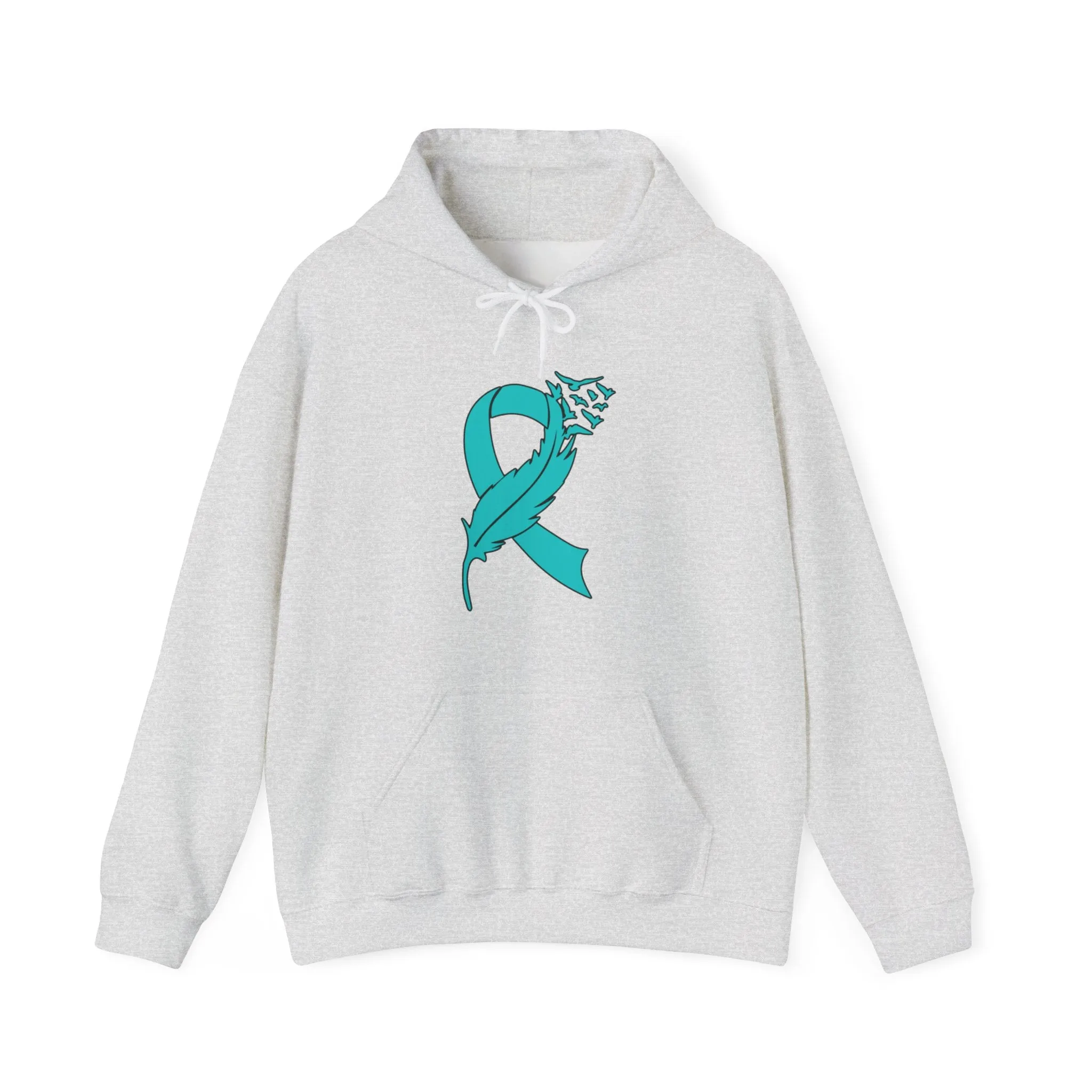 Ovarian Cancer Ribbon Unisex Heavy Blend™ Hooded Sweatshirt