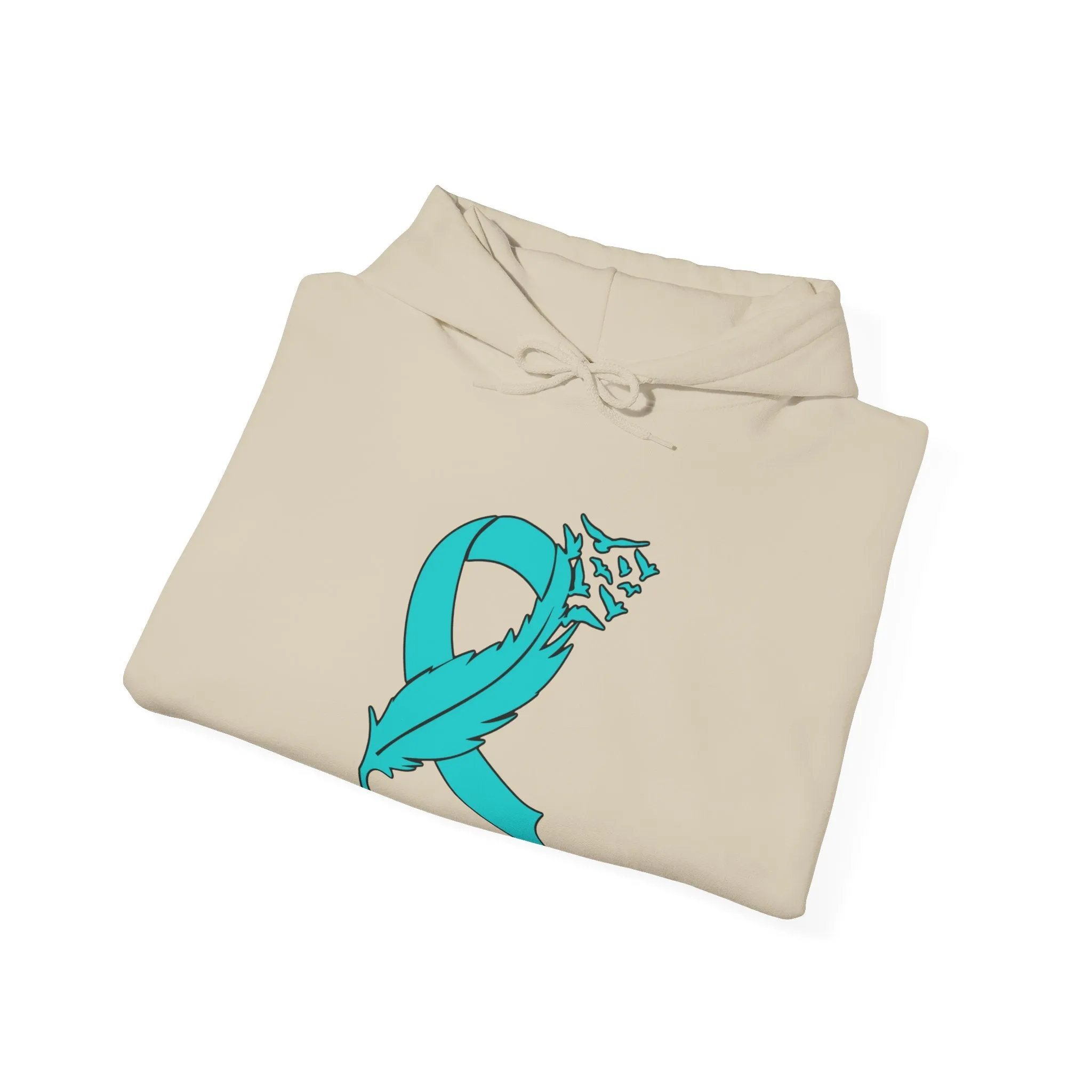 Ovarian Cancer Ribbon Unisex Heavy Blend™ Hooded Sweatshirt