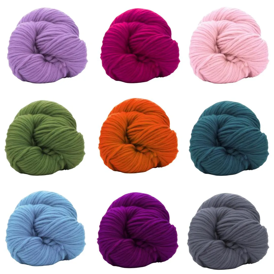 Premium Super Bulky (Chunky) Weight Solid Color Merino Yarn