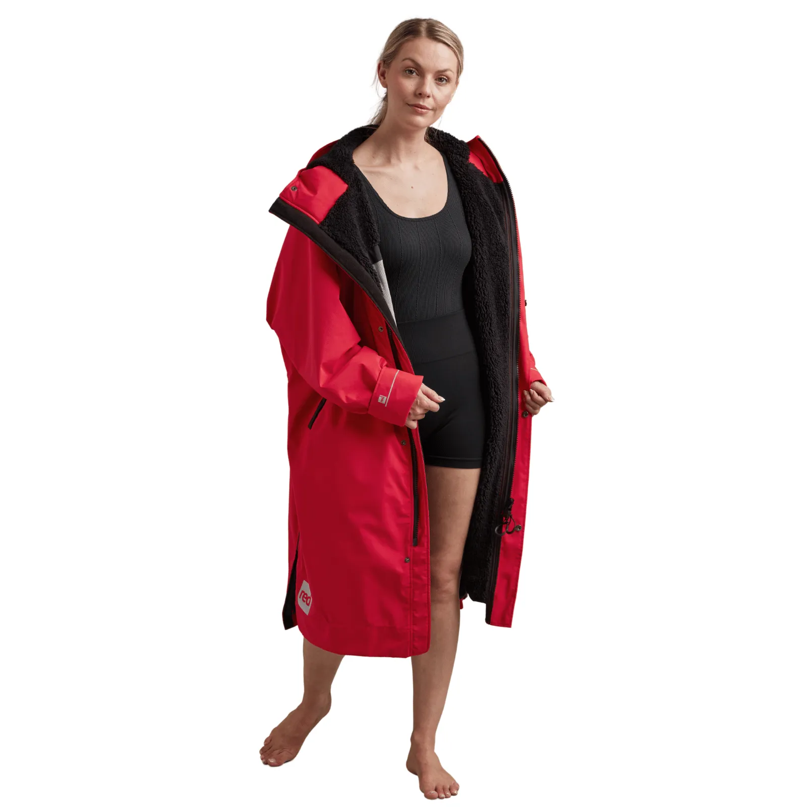 Red Adults Pro Long Sleeve Waterproof Dry Changing Robe Alter EVO