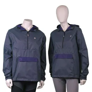 Reflective Unisex Half-Zip Anorak in Green/Purple Shimmer